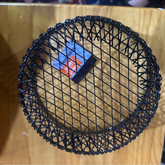 Black Circular Wired Storage Basket - Picture 2 of 8